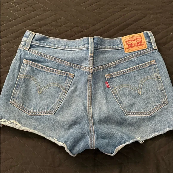 Blue Denim Women's Shorts - Picture 2 of 2